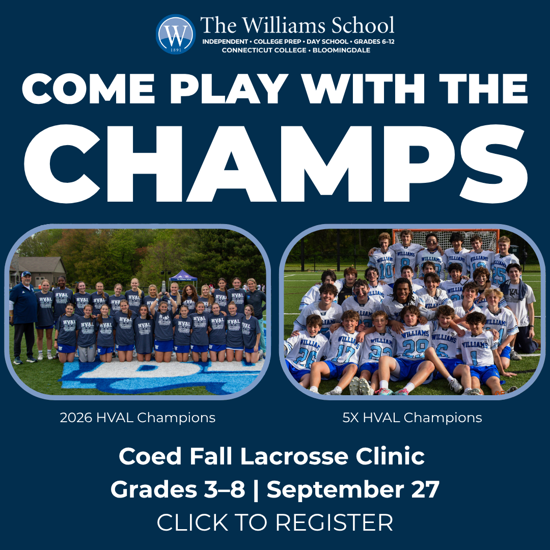 The Williams School Coed Fall Lacrosse Clinic for Grades 3–8